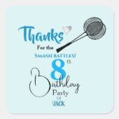 Smash voor fun vierkante sticker (Voorkant)