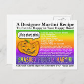 Smashed Pumpkin Halloween Martini Recept Briefkaar Briefkaart (Voorkant / Achterkant)