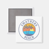 Smathers Beach, Key West Faded klassieke stijl Magneet (Voorkant / Achterkant)