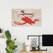 SMAUG™ Silhouette & Name Poster (Thuiskantoor)