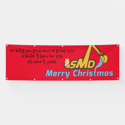 smd Merry-kerstbanner Spandoek (Horizontaal)