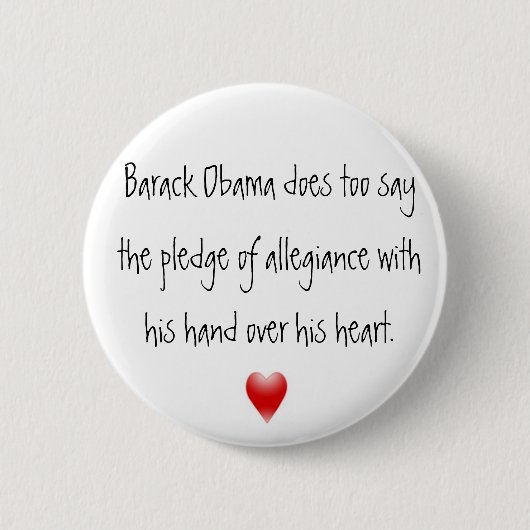 Smear: Hand over het hart. Ronde Button 5,7 Cm (Voorkant)