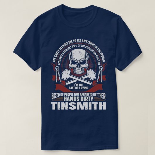 Smeden van Metalworking Blacksmith Tinsmith T T-shirt (Design voorkant)