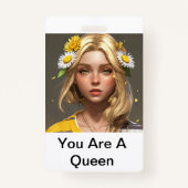 Smeek om koningin badge (Achterkant)