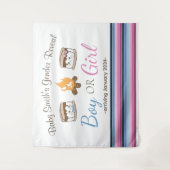 S'meer Geslacht onthullen achtergrond Wandkleed (Voorkant)