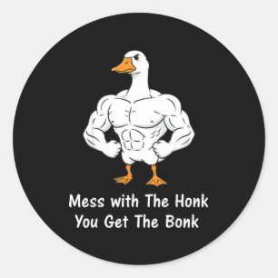 Smeer 'm met de toeter, je krijgt de bonk ronde sticker