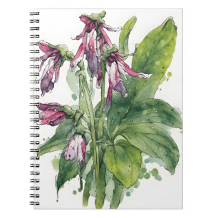 Smeerwortel - Waterverf bloemen Notitieboek