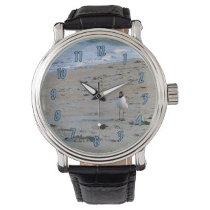 Smeeuw op de achtergrond van de Oostzee Horloge