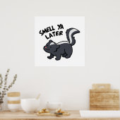 Smell Ya Later Funny Skunk Pun Poster (Keuken)