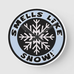 Smells als sneeuw! Klok! Ronde Klok
