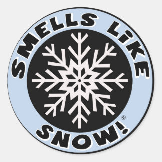 Smells als sneeuw! ronde sticker