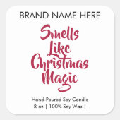 Smells Like Christmas Magic | Modern Candle Labels (Voorkant)