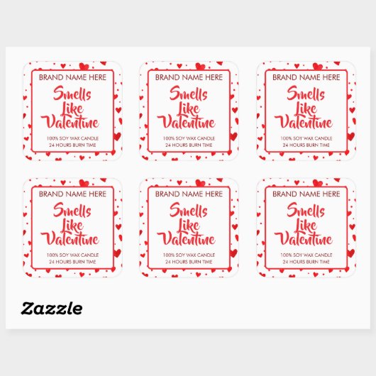Smells Like Valentine Custom Candle Labels (Vel)