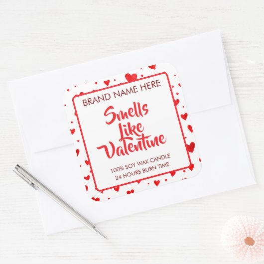 Smells Like Valentine Custom Candle Labels (Envelop)