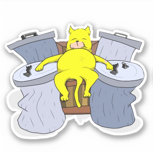 Smelly Cat King Sticker (Voorkant)