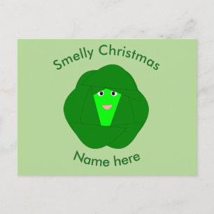Smelly Christmas Brussels Sprout Carte postale per