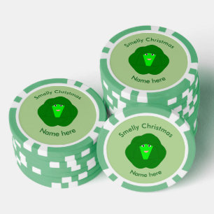 Smelly Kerstmis Brussel Sprout Aangepast Poker Chips