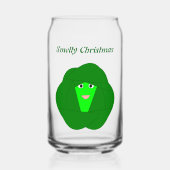 Smelly Kerstmis Brussel Sprout Funny Custom Blikvorm Glas (Voorkant)