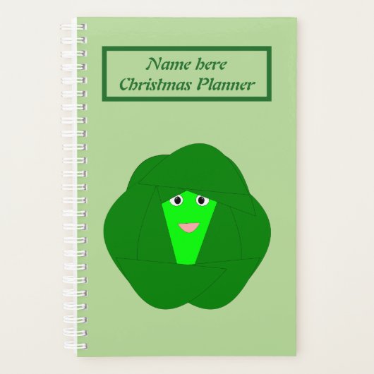 Smelly Kerstmis Brussel Sprout Gepersonaliseerd Planner (Voorkant)