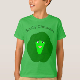 Smelly Kerstmis Brussel Sprout Kinder T Shirt