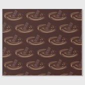 Smelt chocoladestaaf in vloeibare chocolade cadeaupapier (Vlak)