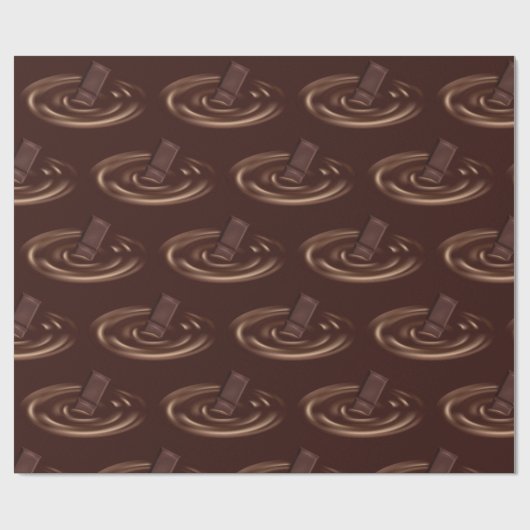 Smelt chocoladestaaf in vloeibare chocolade cadeaupapier (Vlak)