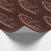 Smelt chocoladestaaf in vloeibare chocolade cadeaupapier (Hoek)