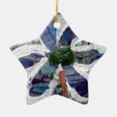 Smelt Crayon Floral Design Keramisch Ornament (Voorkant)