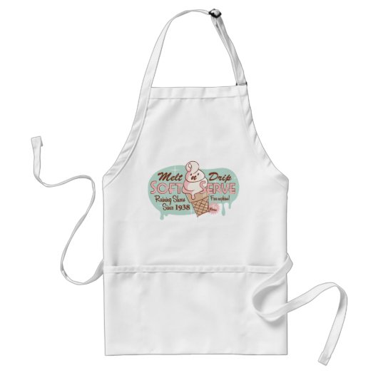 Smelt 'n' Drip Soft Serve Ice Cream Apron Standaard Schort (Voorkant)
