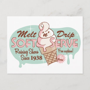 Smelt 'n' Drip Soft Serve Ice Cream Briefkaart