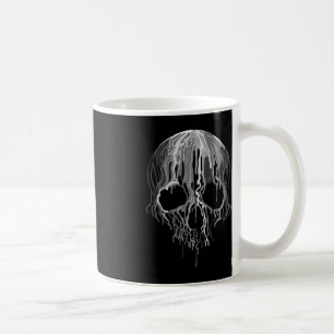 Smelt Skull Black White Art Graphic Halloween Koffiemok