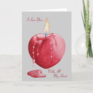 Smelten rood hart met originele liefde vers feestdagen kaart