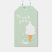 Smelten van vanille-ijskap met sprinken cadeaulabel (Voorkant)