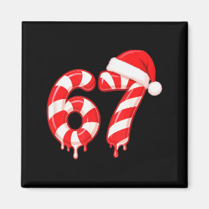 Smeltende Candy Cane 67 Kerstontwerp, Sinterklaas Magneet