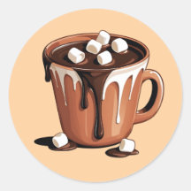 Smeltende chocolade vulkaan fantasie sticker