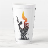 smeltende flamencodanser latte mok (Voorkant)