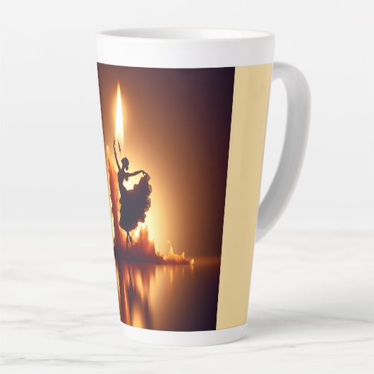 smeltende flamencodanser latte mok (Rechterhoek)