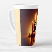 smeltende flamencodanser latte mok (Linkerhoek)