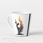 smeltende flamencodanser latte mok (Linkerhoek)