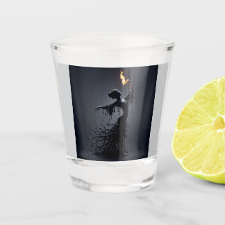smeltende flamencodanser shot glas