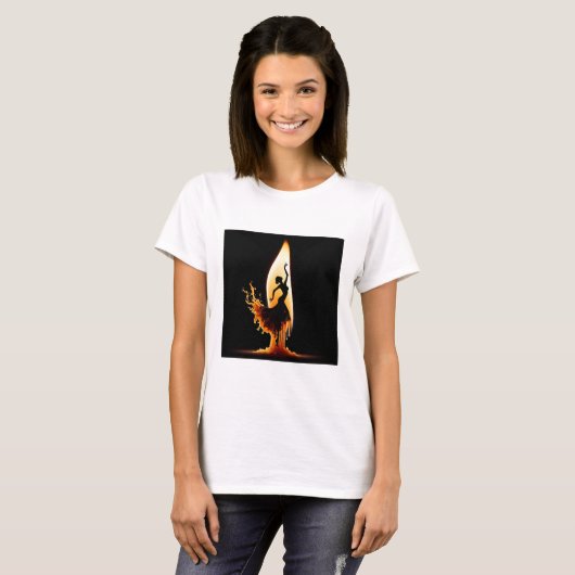 smeltende flamencodanser t-shirt (Voorkant volledig)