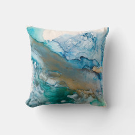 Smeltende Gletsjer Alcohol Inkt Schilderen Kussen