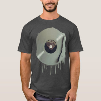 Smeltende muziekplatenjongen t-shirt