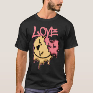 Smeltende Smiley met Love streetwear T-shirt