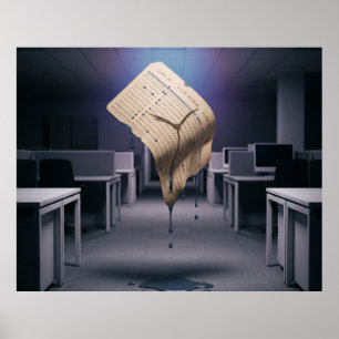 Smeltende Tijdkaart Puzzel Poster