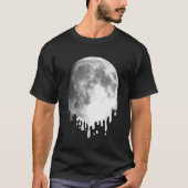Smeltende Volle Maan Drippy Space Art T-shirt (Voorkant)