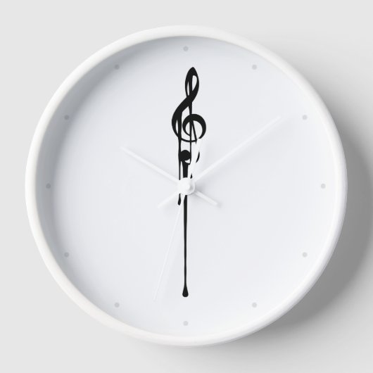 Smeltende Witte Treble Clef Wit (Voorkant)