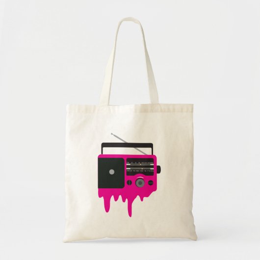 Smeltroze Retroradio Tote Bag (Voorkant)