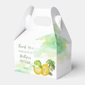 Smeltting binnenkort waterverf groene baby dinosau bedankdoosjes (Voorkant Zijde)