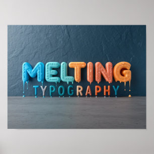 SMELTTYPOGRAFIE: een kleurrijk 3D-ontwerp Poster